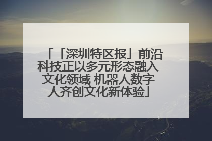 「深圳特区报」前沿科技正以多元形态融入文化领域 机器人数字人齐创文化新体验