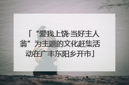 “爱我上饶·当好主人翁”为主题的文化赶集活动在广丰东阳乡开市