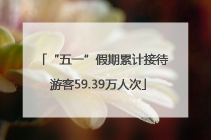 “五一”假期累计接待游客59.39万人次