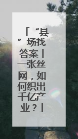 “县”场找答案丨一张丝网，如何织出千亿产业？