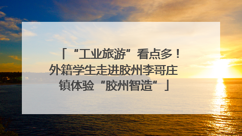“工业旅游”看点多！外籍学生走进胶州李哥庄镇体验“胶州智造”