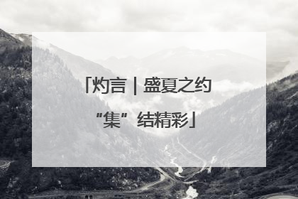 灼言｜盛夏之约 “集”结精彩