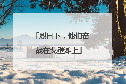 烈日下，他们奋战在戈壁滩上