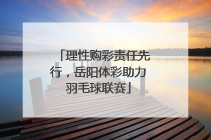理性购彩责任先行，岳阳体彩助力羽毛球联赛