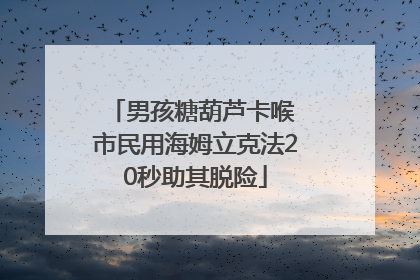 男孩糖葫芦卡喉 市民用海姆立克法20秒助其脱险