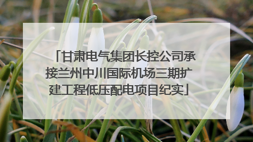甘肃电气集团长控公司承接兰州中川国际机场三期扩建工程低压配电项目纪实