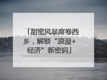 甜蜜风暴席卷西乡，解锁“浪漫+经济”新密码