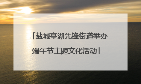 盐城亭湖先锋街道举办端午节主题文化活动
