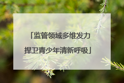 监管领域多维发力 捍卫青少年清新呼吸
