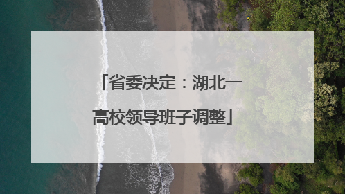 省委决定：湖北一高校领导班子调整