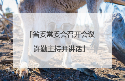 省委常委会召开会议 许勤主持并讲话
