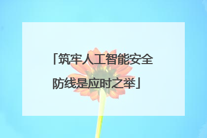 筑牢人工智能安全防线是应时之举
