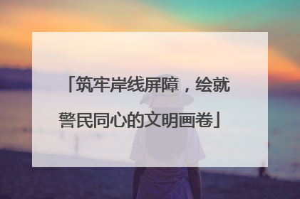 筑牢岸线屏障，绘就警民同心的文明画卷