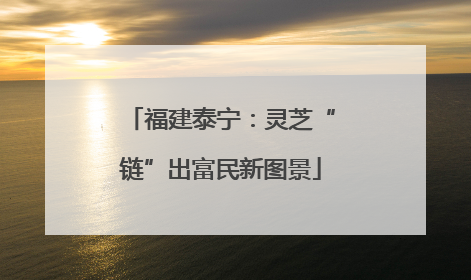 福建泰宁：灵芝“链”出富民新图景