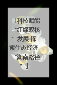 科技赋能“红绿双核”发展 探索生态经济“湖南路径”