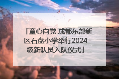 童心向党 成都东部新区石盘小学举行2024级新队员入队仪式