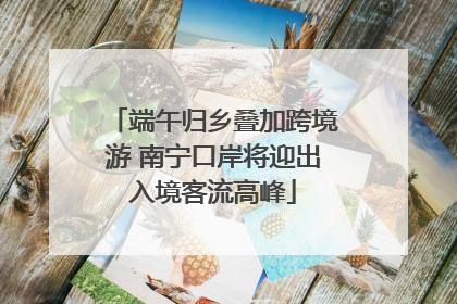 端午归乡叠加跨境游 南宁口岸将迎出入境客流高峰