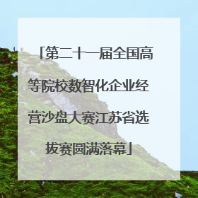 第二十一届全国高等院校数智化企业经营沙盘大赛江苏省选拔赛圆满落幕