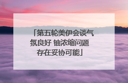 第五轮美伊会谈气氛良好 铀浓缩问题存在妥协可能