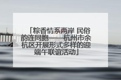 粽香情系两岸 民俗韵连同胞——杭州市余杭区开展形式多样的迎端午联谊活动