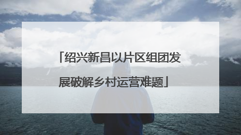 绍兴新昌以片区组团发展破解乡村运营难题