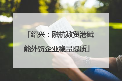 绍兴：融杭数贸港赋能外贸企业稳量提质