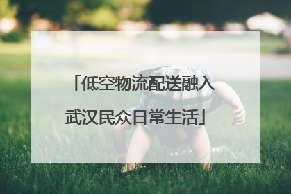 低空物流配送融入武汉民众日常生活