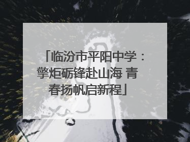 临汾市平阳中学：擎炬砺锋赴山海 青春扬帆启新程