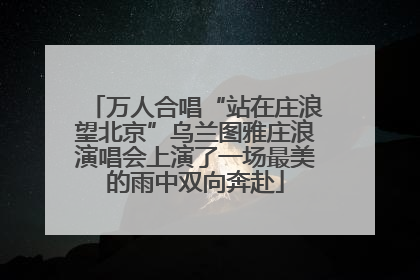 万人合唱“站在庄浪望北京”乌兰图雅庄浪演唱会上演了一场最美的雨中双向奔赴