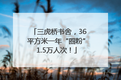 三虎桥书舍，36平方米一年“圈粉”1.5万人次！