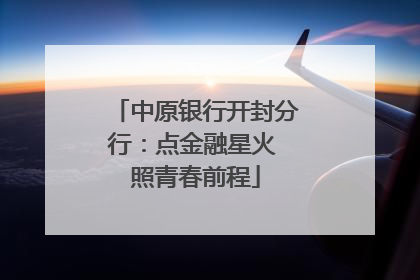 中原银行开封分行：点金融星火 照青春前程
