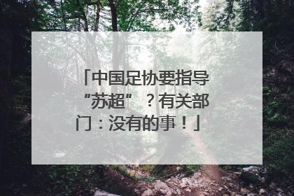 中国足协要指导“苏超”？有关部门：没有的事！