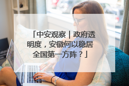 中安观察｜政府透明度，安徽何以稳居全国第一方阵？