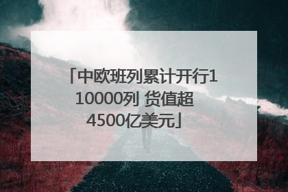 中欧班列累计开行110000列 货值超4500亿美元