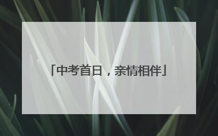 中考首日，亲情相伴
