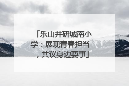 乐山井研城南小学：展现青春担当，共议身边要事