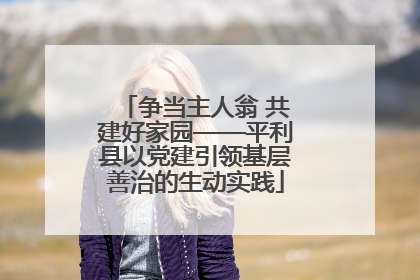 争当主人翁 共建好家园——平利县以党建引领基层善治的生动实践