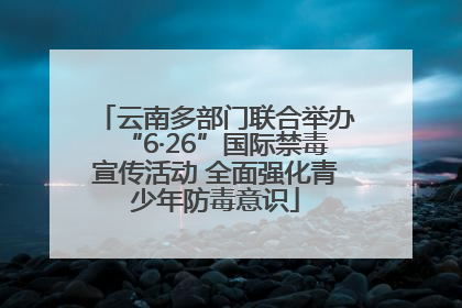云南多部门联合举办“6·26”国际禁毒宣传活动 全面强化青少年防毒意识