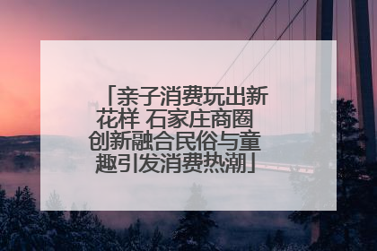 亲子消费玩出新花样 石家庄商圈创新融合民俗与童趣引发消费热潮