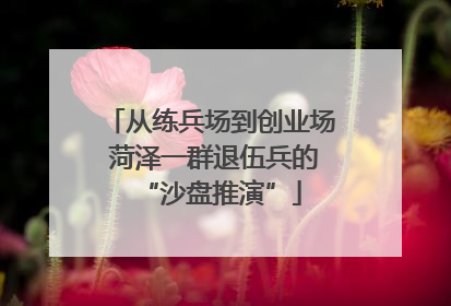 从练兵场到创业场 菏泽一群退伍兵的“沙盘推演”
