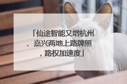 仙途智能又增杭州、嘉兴两地上路牌照，路权加速度