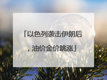 以色列袭击伊朗后，油价金价跳涨