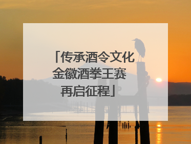 传承酒令文化 金徽酒拳王赛再启征程