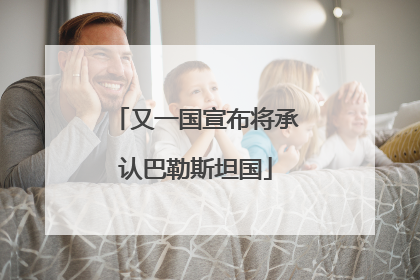 又一国宣布将承认巴勒斯坦国