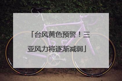 台风黄色预警！三亚风力将逐渐减弱