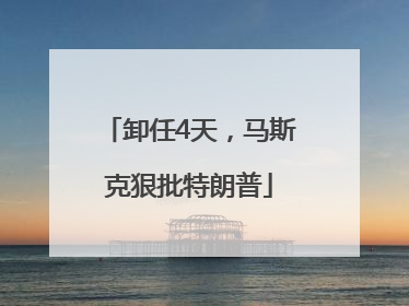 卸任4天，马斯克狠批特朗普