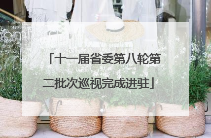 十一届省委第八轮第二批次巡视完成进驻