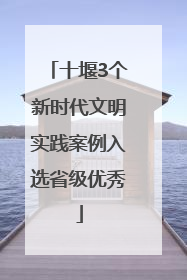 十堰3个新时代文明实践案例入选省级优秀