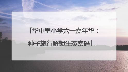 华中里小学六一嘉年华：种子旅行解锁生态密码