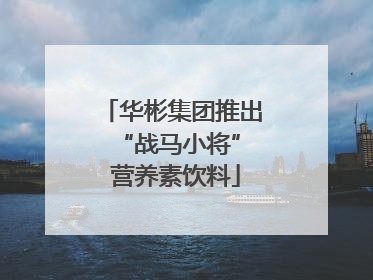 华彬集团推出 “战马小将” 营养素饮料